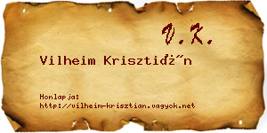 Vilheim Krisztián névjegykártya