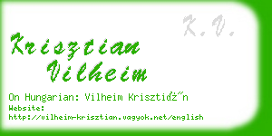 krisztian vilheim business card